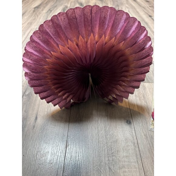 Vintage Thanksgiving Honeycomb Decorations Set - Pilgrims Corn & Turkeys By Pape - Picture 15 of 16